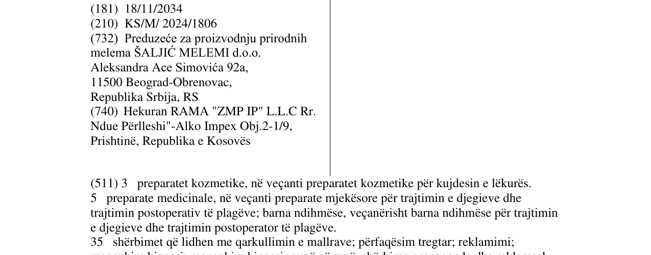 Zëri i markës MENTATEN në buletin