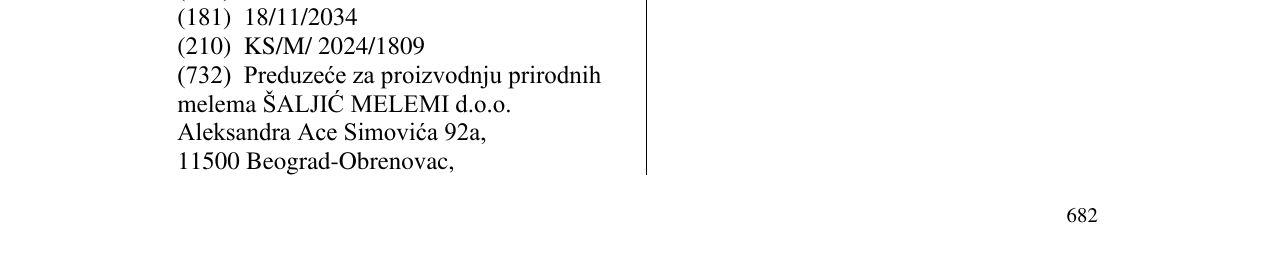 Zëri i markës MEL-OP G në buletin
