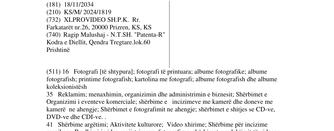 Zëri i markës XLprovideo në buletin