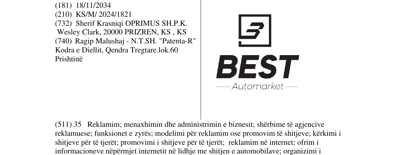 Zëri i markës B BEST në buletin