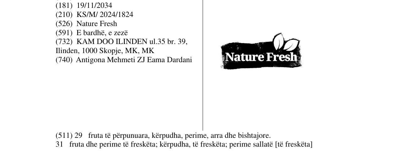 Zëri i markës Nature Fresh në buletin