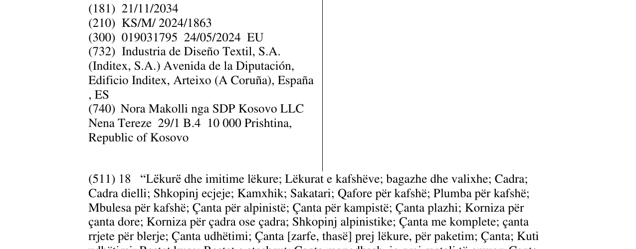 Zëri i markës OF10 në buletin