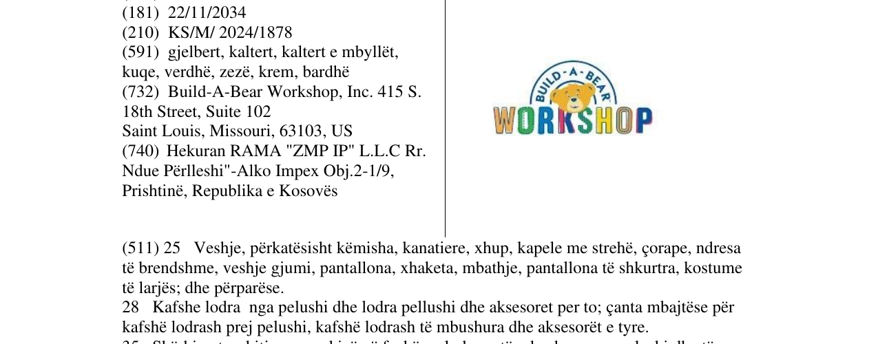 Zëri i markës BUILD A BEAR WORKSHOP në buletin