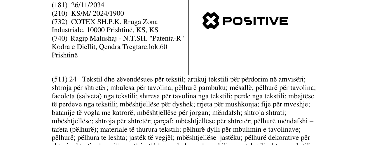 Zëri i markës POSITIVE në buletin