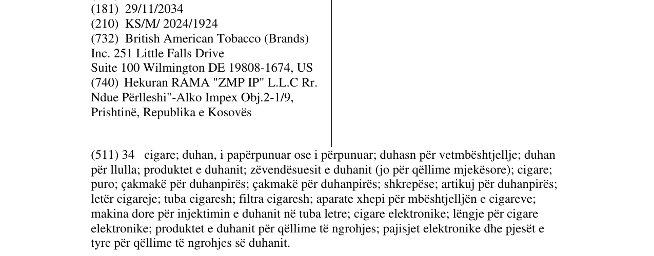 Zëri i markës LUMINA EDITION në buletin