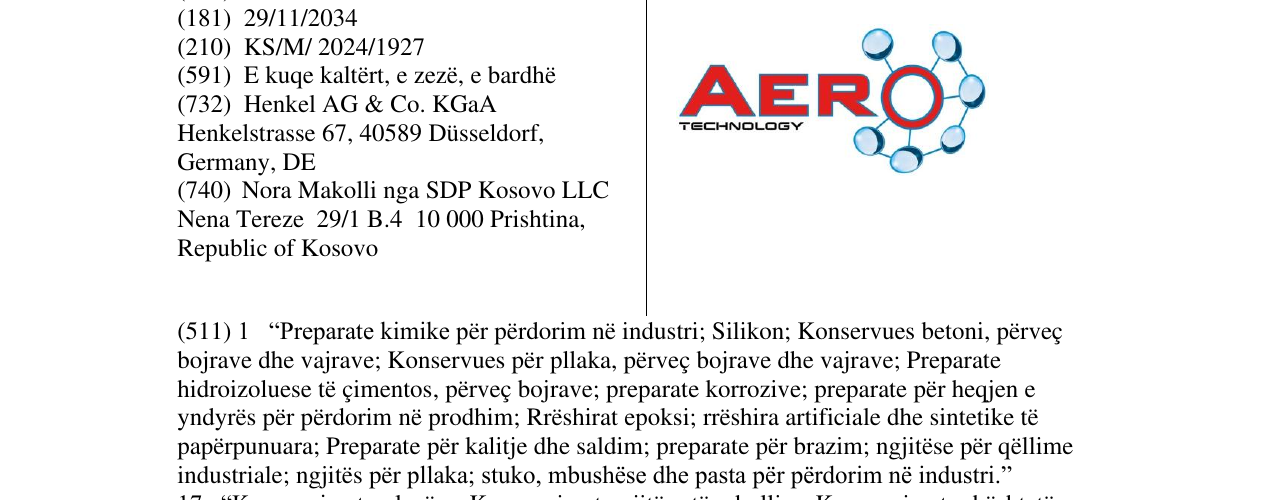 Zëri i markës AERO TECHNOLOGY në buletin