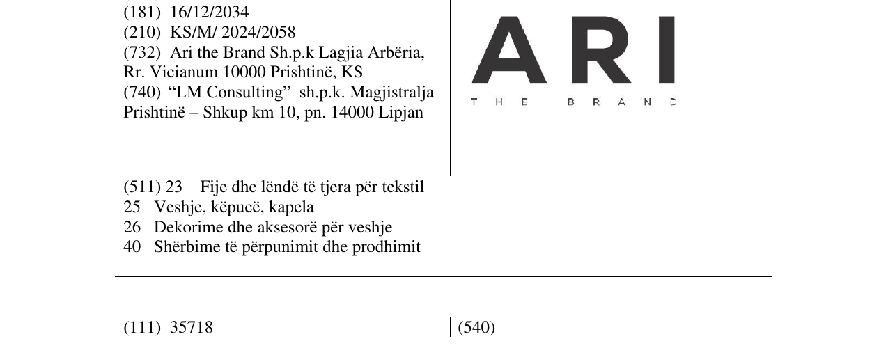 Zëri i markës ARI THE BRAND në buletin