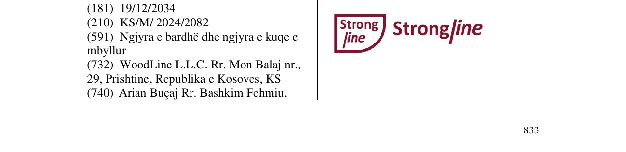 Zëri i markës Strong line në buletin