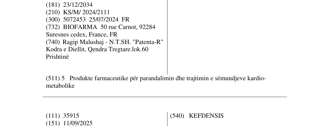 Zëri i markës GLYDAMEX në buletin
