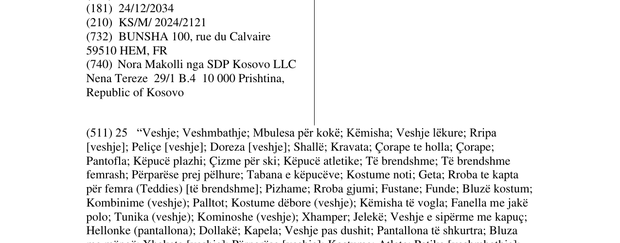 Zëri i markës KITCHOUN në buletin