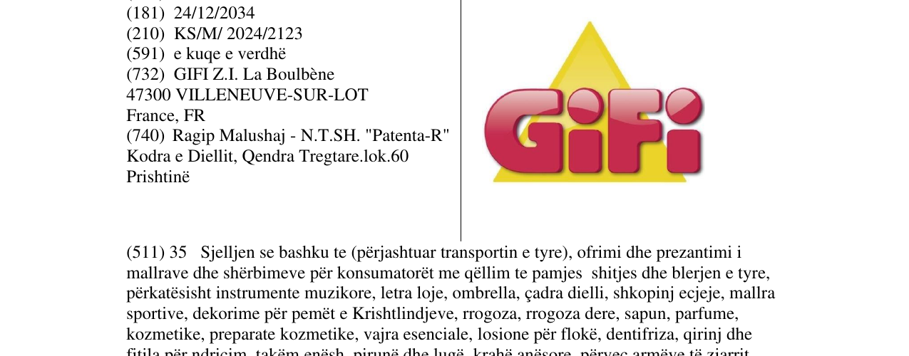 Zëri i markës GiFi në buletin