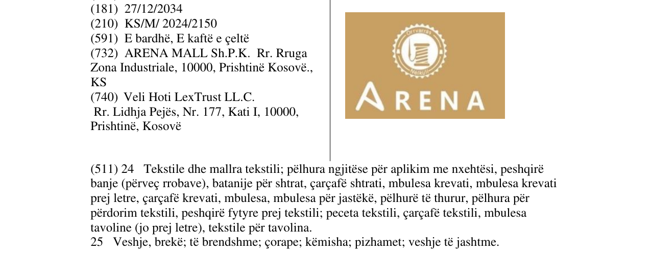 Zëri i markës ARENA në buletin
