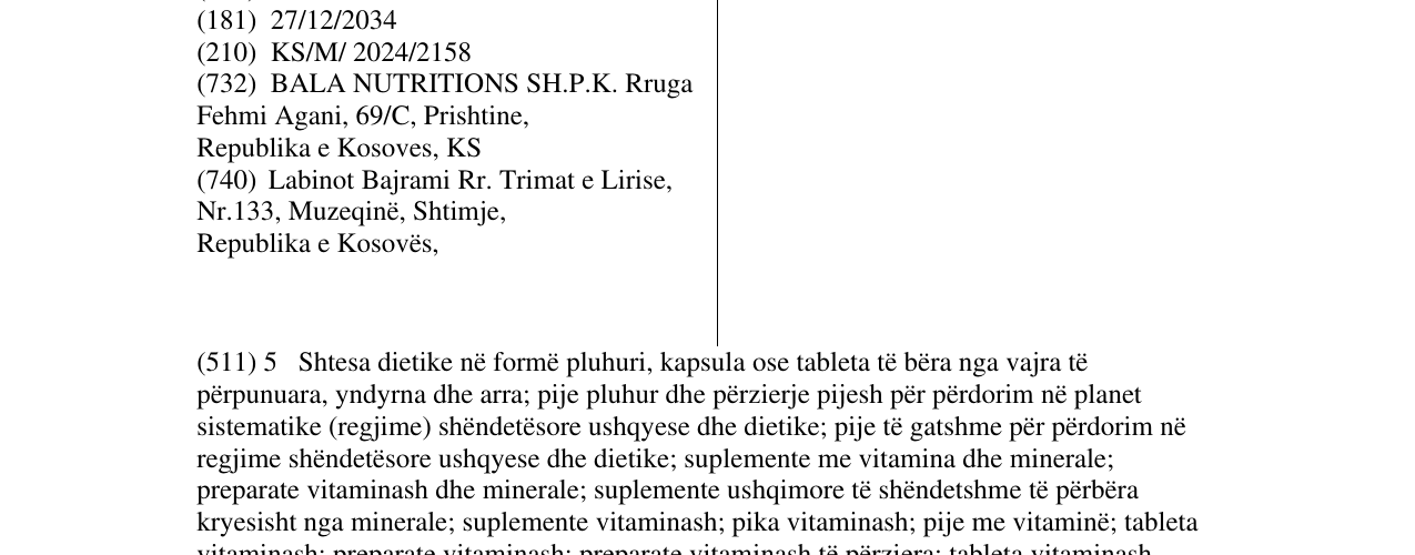 Zëri i markës BALA në buletin