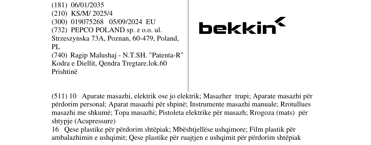 Zëri i markës bekkin në buletin