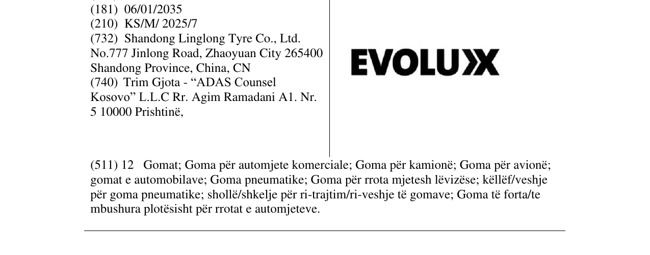 Zëri i markës EVOLUX në buletin
