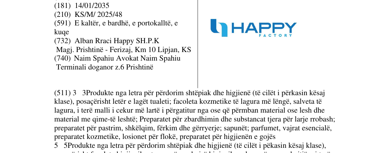 Zëri i markës HAPPY në buletin