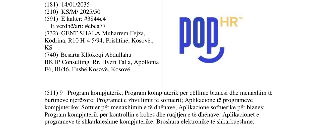 Zëri i markës pop HR në buletin