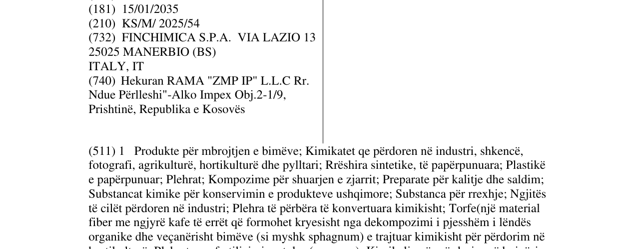 Zëri i markës BOTREFIN në buletin