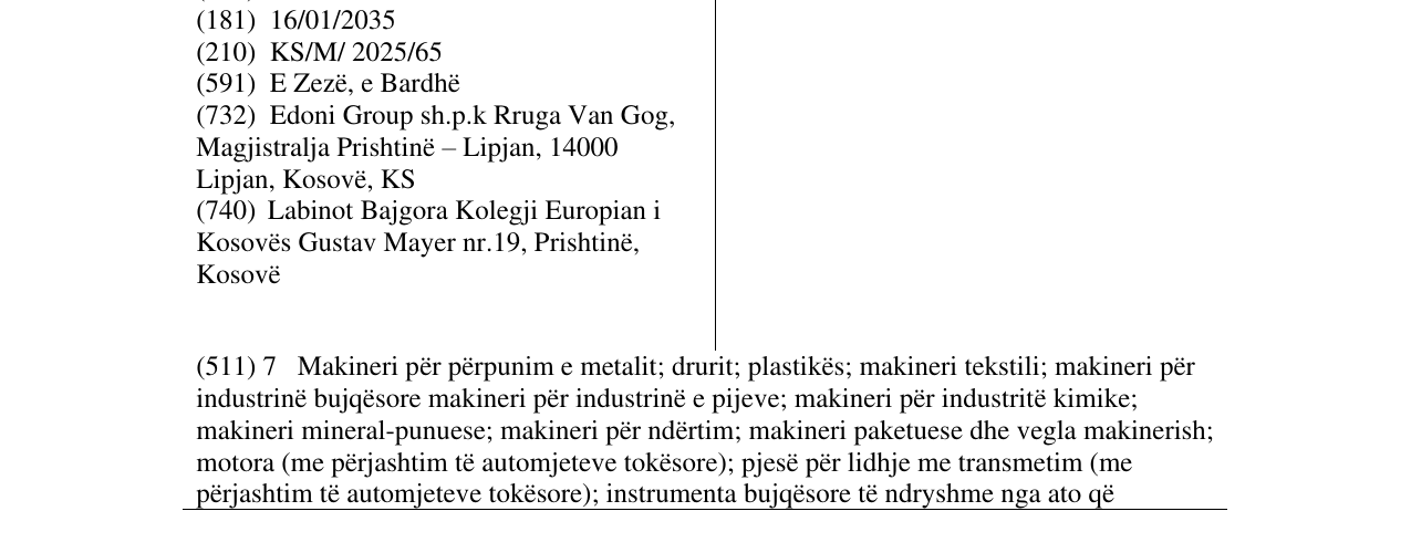 Zëri i markës FORT. në buletin