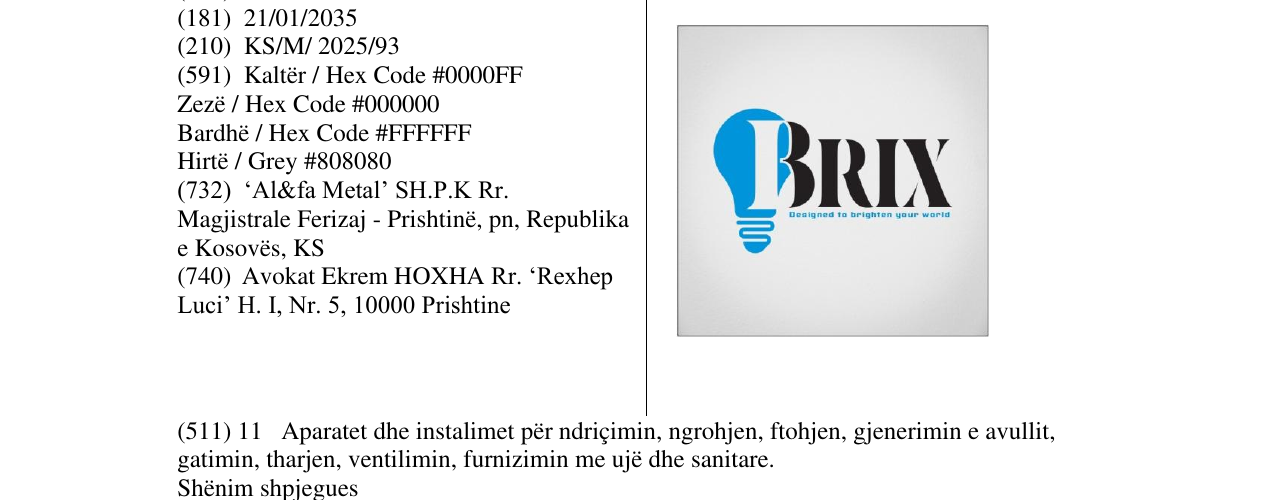 Zëri i markës BRIX në buletin