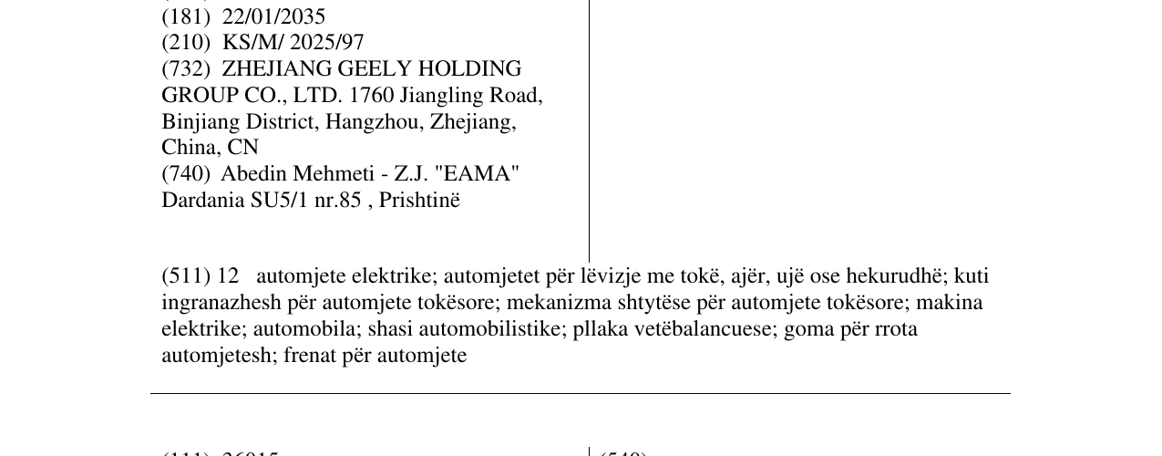 Zëri i markës EM-i në buletin