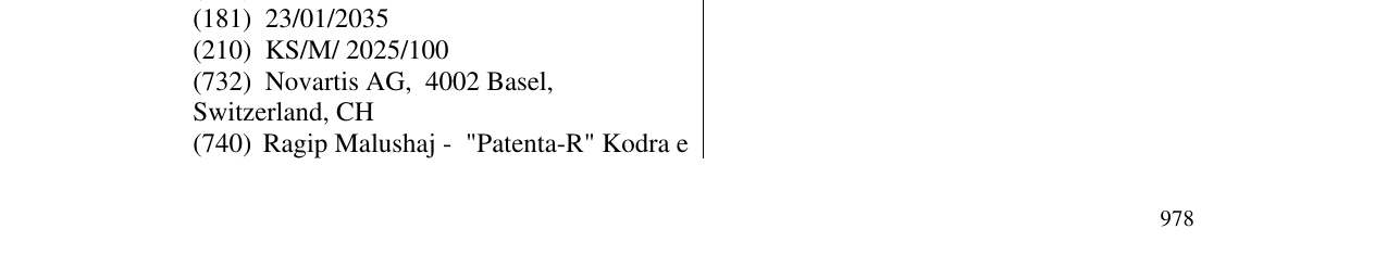 Zëri i markës RHAPSIDO në buletin