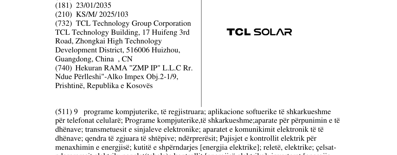 Zëri i markës TCL SOLAR në buletin