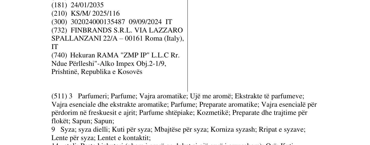Zëri i markës PAUL TAYLOR në buletin