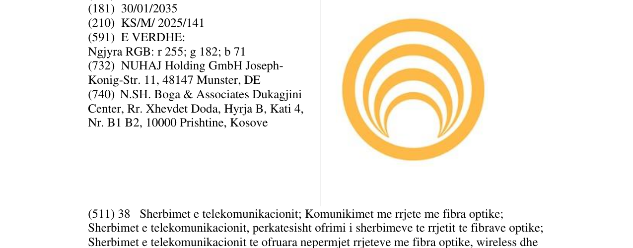 Zëri i markës Yellow watermark në buletin