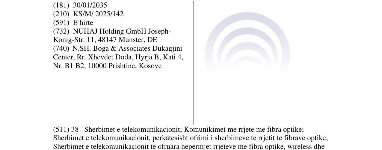Zëri i markës White watermark në buletin