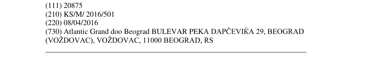 Zëri i markës grand KAFA në buletin
