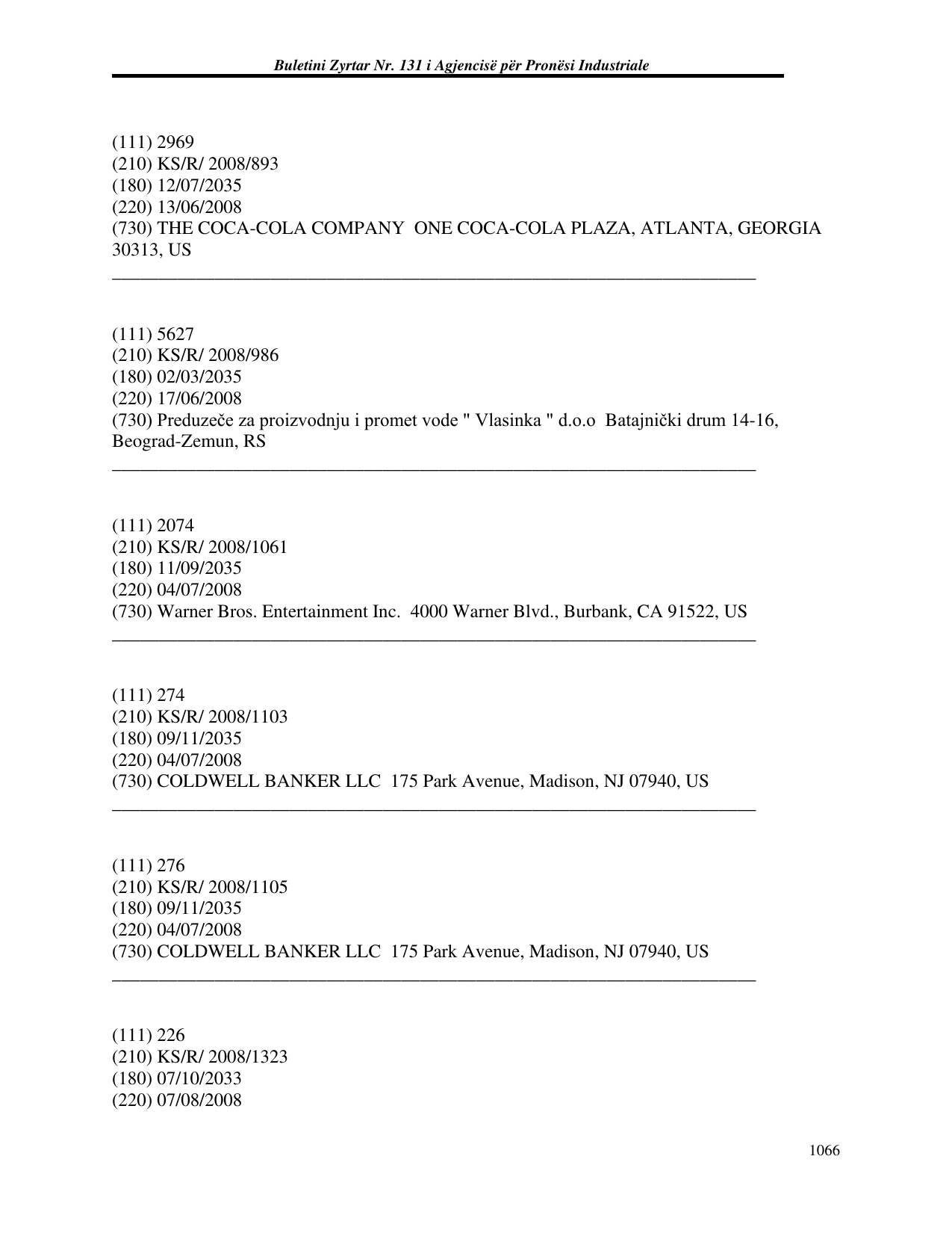 Faqja 1066 e buletinit
