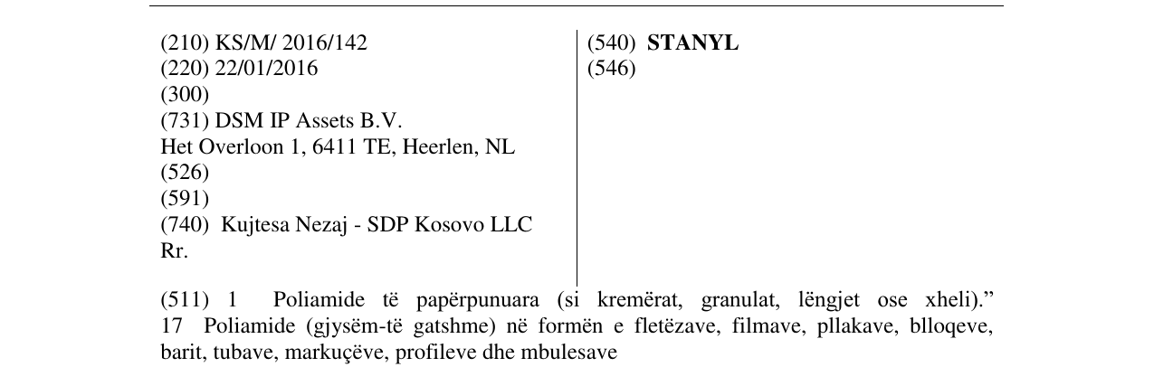 Zëri i markës STANYL në buletin