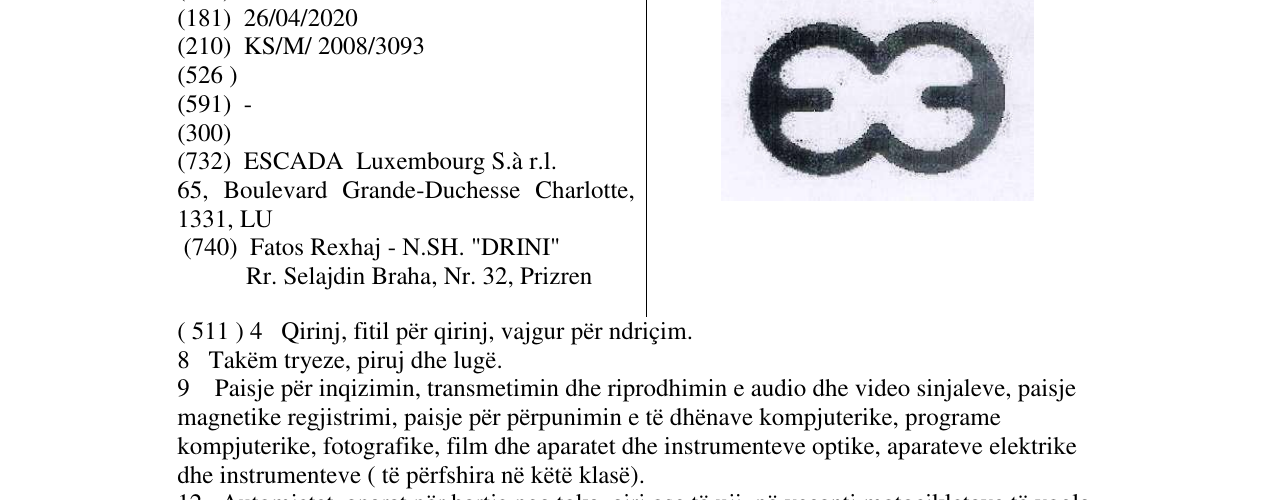Zëri i markës Markë figurative në buletin