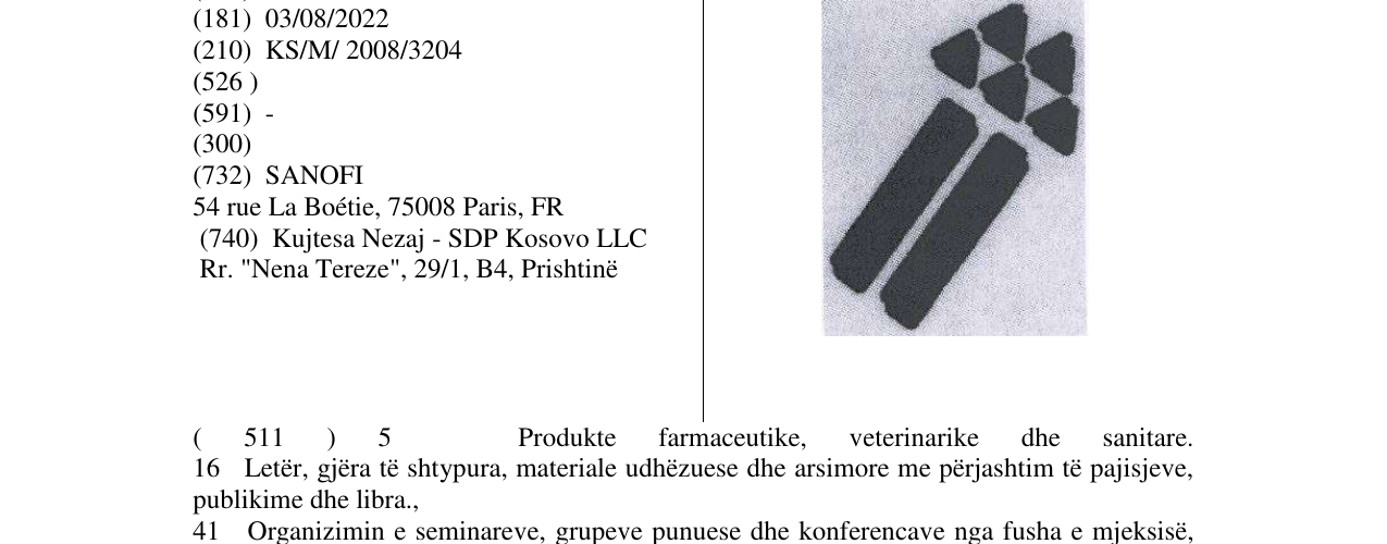 Zëri i markës Markë figurative në buletin