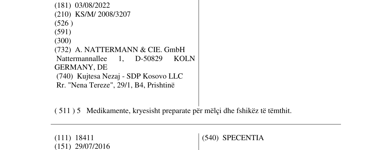 Zëri i markës ESSENTIALE në buletin
