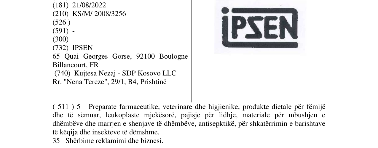 Zëri i markës IPSEN në buletin