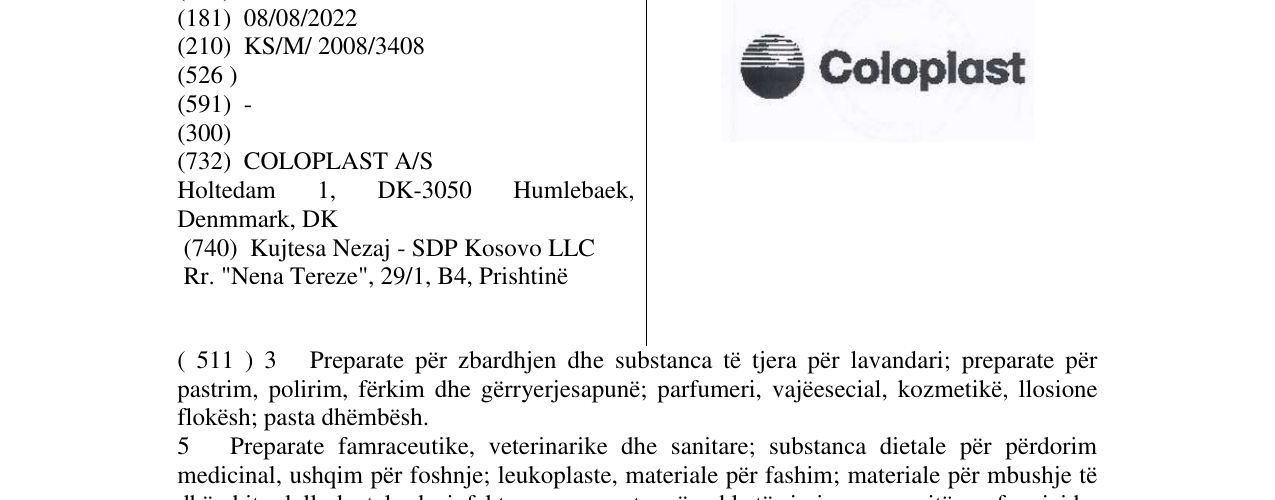 Zëri i markës Coloplast në buletin