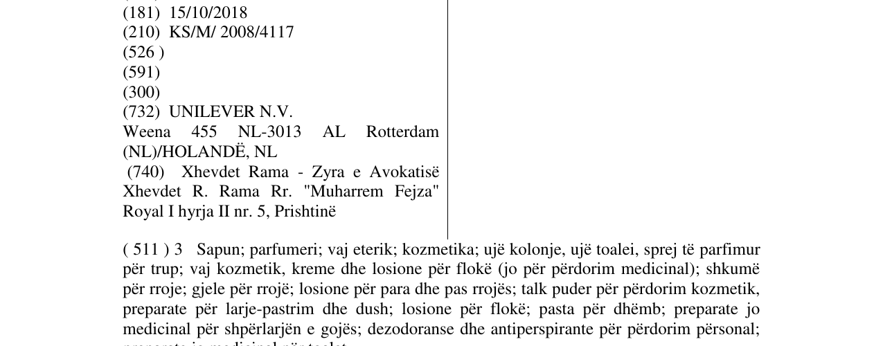 Zëri i markës AXE VICE në buletin