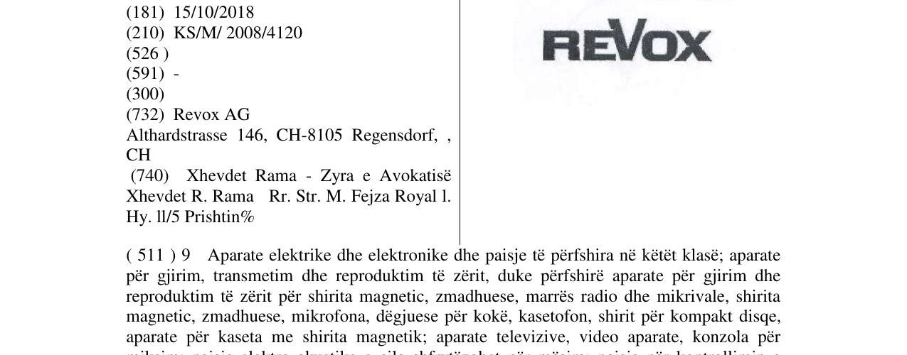 Zëri i markës Markë figurative në buletin