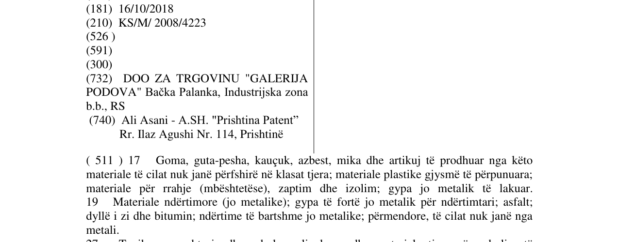 Zëri i markës VIŠE OD PODA në buletin