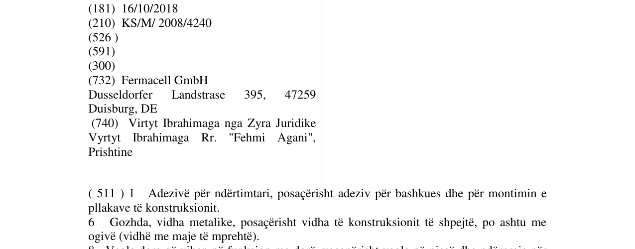 Zëri i markës FERMACELL në buletin
