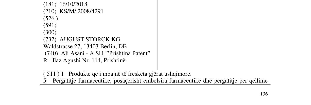 Zëri i markës Storck në buletin