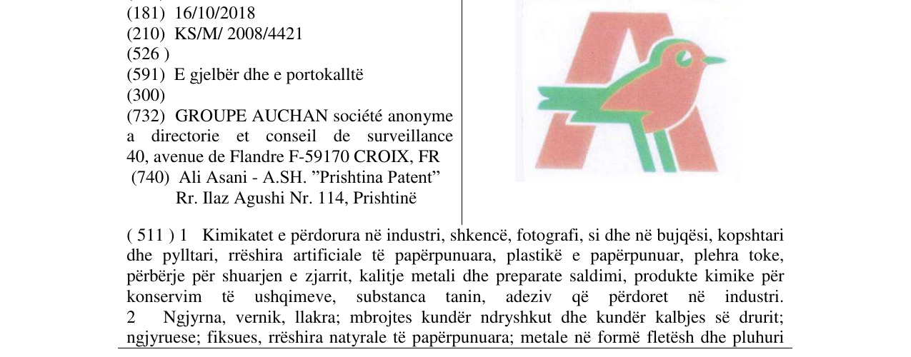 Zëri i markës Markë figurative në buletin