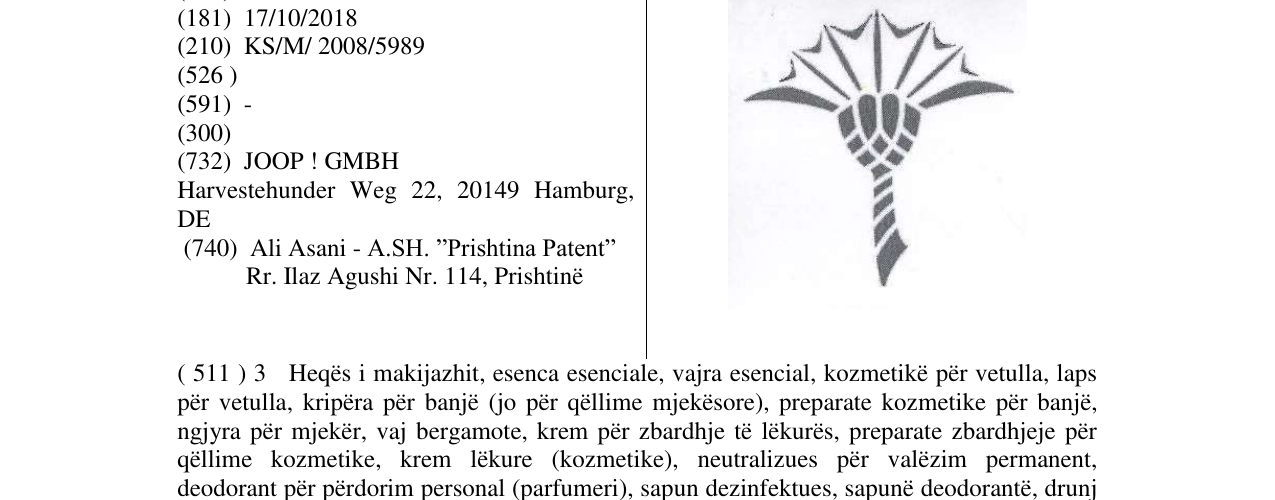 Zëri i markës Markë figurative në buletin
