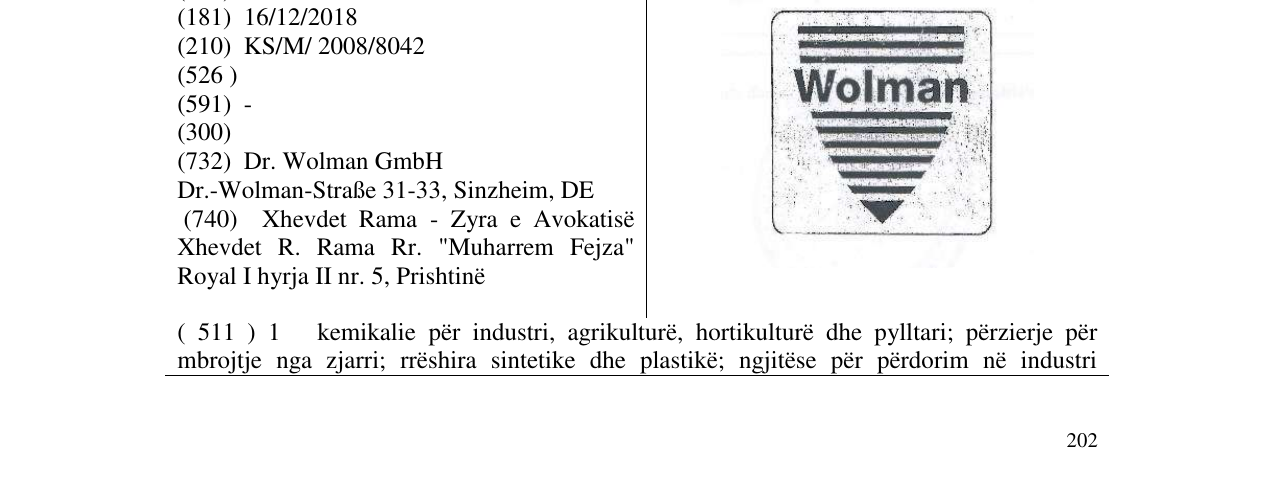 Zëri i markës Wolman në buletin