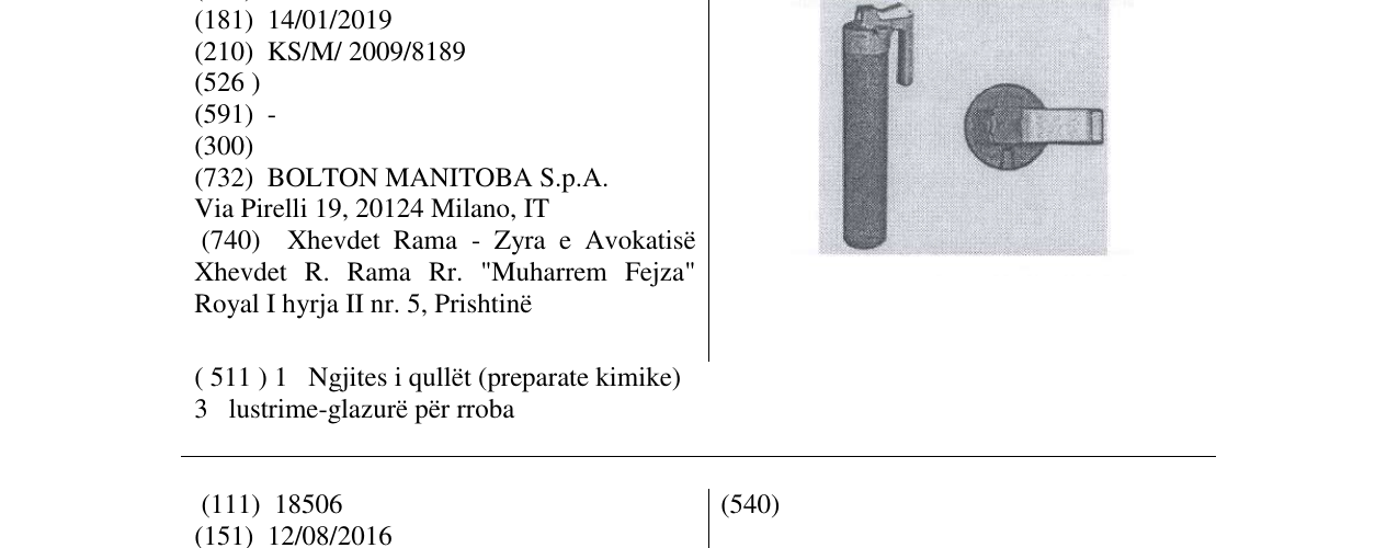 Zëri i markës Markë figurative në buletin