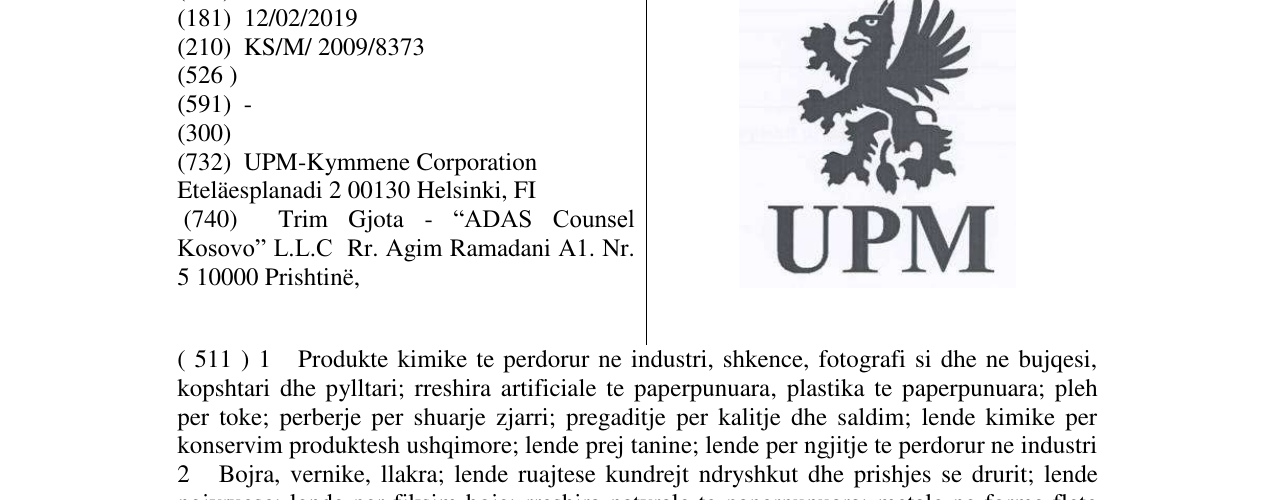 Zëri i markës UPM në buletin