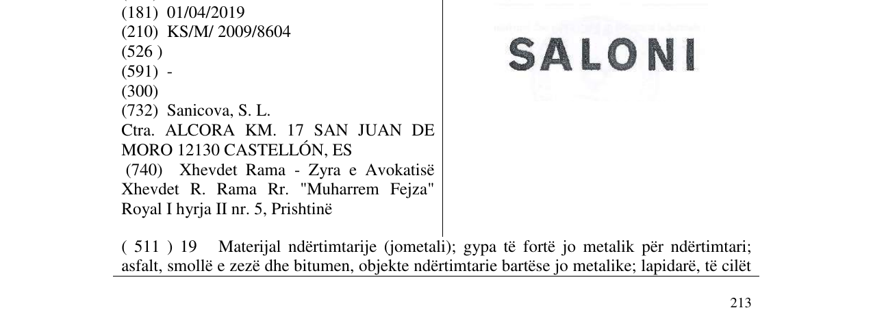Zëri i markës Markë figurative në buletin