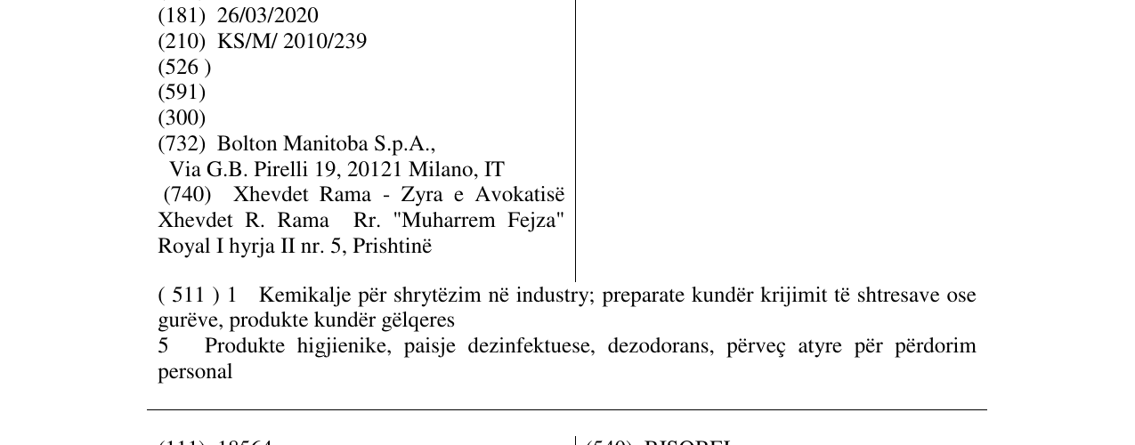 Zëri i markës FORNET në buletin